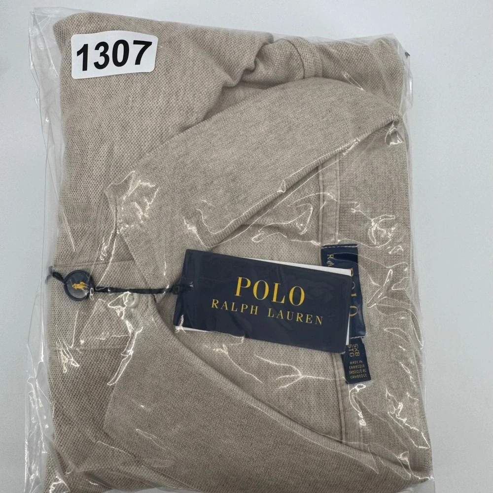 Polo Ralph Lauren Mens 5XB Dune Tan Cotton Pique Short Sleeve Polo Shirt‎ NEW